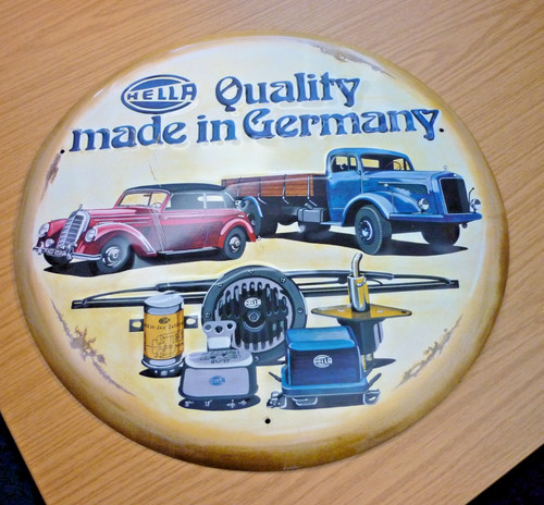 Rundes blechschild hella - rundes,
