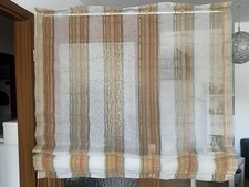 Raffrollo Scheibengardine Faltrollo Orange weiß H 200cm B 130cm Maßanfertigung