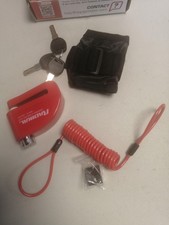 Bremsscheibenschloss mit Alarm 110dB, Sicherheitsschloss, Erinnerungskabel Ersa