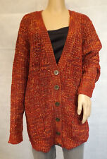 ★ UMSTANDSMODE ★  44/46 ~ Tolle Strickjacke ~ rot gemustert ~ langarm ~ NEU