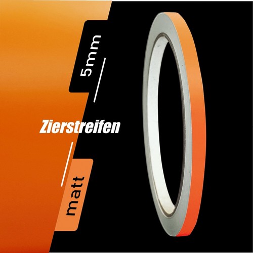 Zierstreifen matt orange - matt,