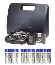BROTHER P-Touch D210VP Label Beschriftungs- Gerät + KOFFER + 12 AGFA AAA NEU OVP