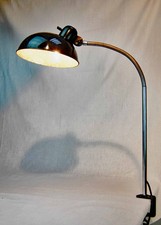 Bauhaus Schwanenhals-Lampe, Klemmleuchte Helo Leuchten, 40er 50er, Schreibtisch
