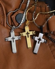 Kreuz Kette aus Edelstahl