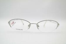 Vintage Stepper SI-3073 Titanium Silber Halbrand Brille Brillengestell NOS