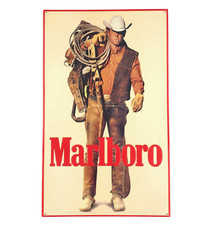 Marlboro Man Blech Schild Reklame 54x33cm 70er80er Zigaretten Werbung Bar Kneipe