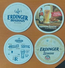 2 Bierdeckel Erdinger Brauhaus Bayern