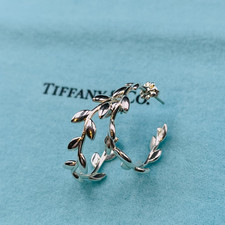 Tiffany und Co Olivenblatt Creolen Paloma Picasso Sterlingsilber