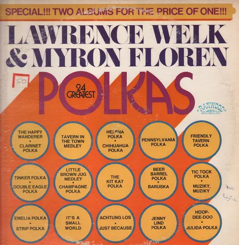 2xlp lawrence welk myron - welk, &