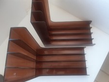 8 LP Plattenwinkel braun transparent Plattenständer Vinyl Case Box Aufbewahrung