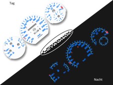 LETRONIX Plasma Tacho Tachoscheiben EL-Dash Mercedes E-Klasse W124 260Km/H