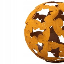 Gartenkugel Dekorative Lampe für Kerzen Stahl Rost Kugel im freien 35 cm