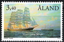 Aland - Segelschiffe Pamir und Passat postfrisch 1999 Mi. 155