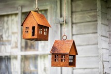 Edelrost Lichterhaus 2er Set