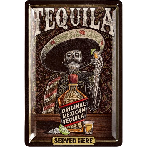 Blechschild retro tequila - retro,