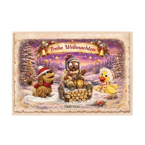 Nostalgie weihnachtskarte - nostalgie,