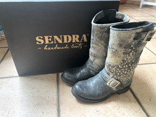 Cowboy Biker Boots von SENDRA handmade Boots schwarz mit Nieten Gr. 37