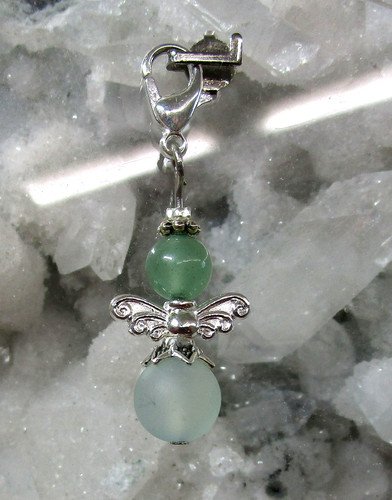 Aventurin engel charm mit - aventurin,