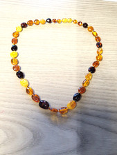 superhübsche Bernsteinkette (baltischer echter Bernstein) ca. 47 cm Länge