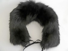 Webpelzkragen zum Umlegen, schwarz