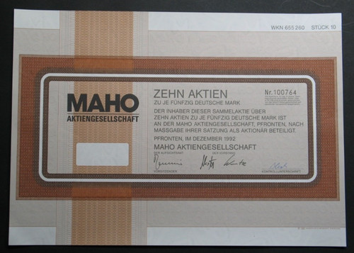 Deckel maho 1 aktie - ,, a