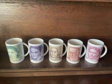 Deutsche Mark Porzellan Sammeltassen Vintage 5 Stück Kaffeebecher