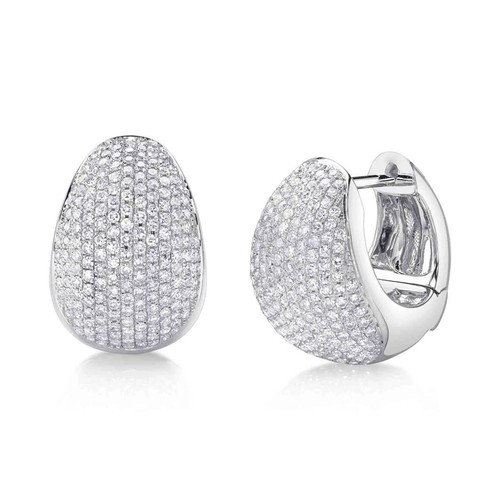 Diamant huggie ohrringe - diamant, 14k