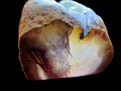 Achat-Geode-Teelichthalter