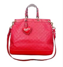 Gucci Guccissima Valentine 2 Way Tasche Monogramm rot gold
