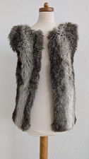 Zara Fellweste Kunstfell/Strick Grau Größe M
