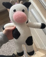 Handmade Plüsch Kuh Stofftier Sehr Sehr Guter Zustand