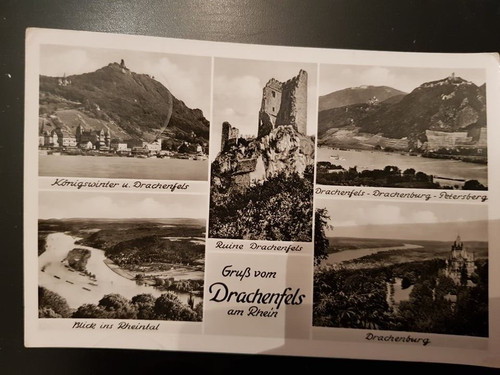 Postkarte a483 gelaufen burg - a483,