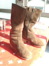 Damen - Wildlederstiefel in hellblau - Größe 6 1/2