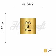 10 STK. Selbstklebende Plexiglas mit Gravur für Hochzeit, Verlobung, Kiz Isteme,