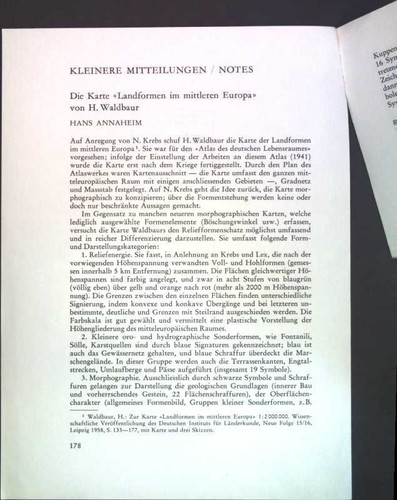 Die karte landformen - "landformen, im