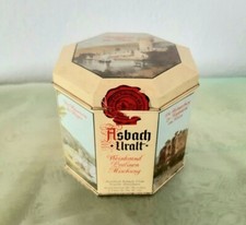 Alte Asbach Uralt Dose, vor 1989, achteckig, Weinbrand-Pralinen-Mischung