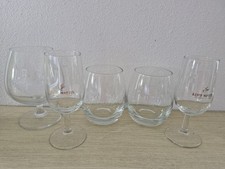 Konvolut aus 5 Cognac Gläsern, 4x Remy Martin, 1x Vecchia Romagna 