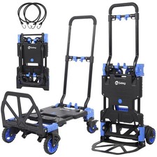 Alu 2-in-1 Sackkarre Klappbar Transportwagen bis 80KG Plattformwagen bis 150KG