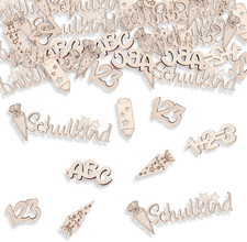 Holz Einschulung Deko Konfetti