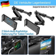 2xUniversal KFZ Tablet Halterung Kopfstütze Autohalterung iPad Switch ausziehbar