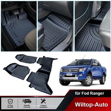 Gummifußmatten 3D Gummimatten Passend Für Ford Ranger T6 Ab 2012 bis 2014 DE