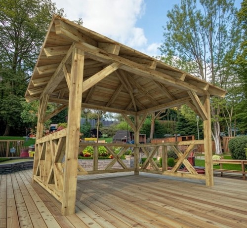 Pavillon holz gartenhaus - pavillon, 3