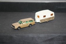 Alter Seltener Majorette Volvo 245 DL Nr 220 + Wohnwagen Modellauto 1/60