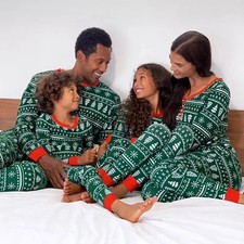 Weihnachts Pyjamas Erwachsenen Nachthemden Schlafanzüge Kinder Schlafanzüge Sets