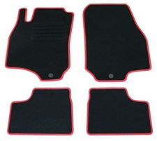 Fußmatten Set für Opel Astra G Cabrio 2001-2004 Matten Autoteppiche roter Rand