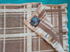 Naturhaar Decke Lama- Alpaka 1.10 x 1.85cm braun kariert Vintage