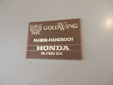 Honda GL 1100 DX GoldWing Bord Fahrer handbuch Betriebsanleitung
