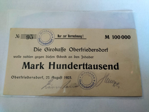 100 mark hunderttausend - 00,