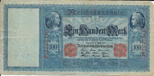 1910 deutschland banknote - deutschland,