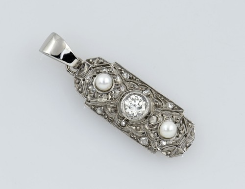 Art deco anhänger diamant - art,